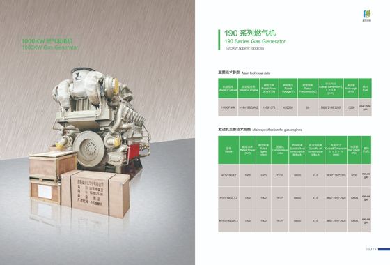 500kw G12V190zldt 1512t 모델 천연 가스 발전기 고객 요구 사항에 적합