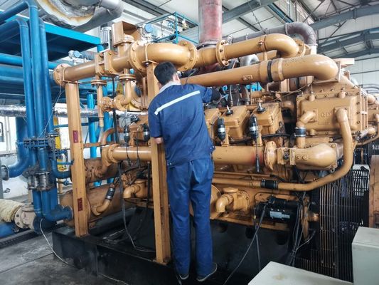 1MW 가스 발전기 세트, V형 실린더 배열과 AC 3단계 출력 유형